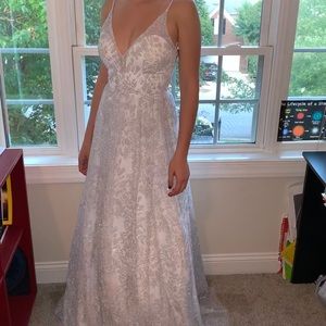 White prom dress